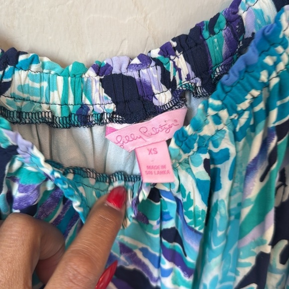 Lilly Pulitzer Nevie Off Shoulder Dress in Alotta Colada Pineapple Size XS - Picture 5 of 8